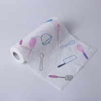 Wholesale Cheap Printed Polyester Kitchen Cleaning Cloth Rag Dish Towels Nonwoven Paper Kitchen